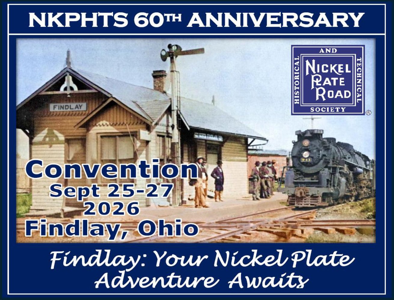 ◆ニチベイ◆バーチカル◆W253×H197◆O-2603BL8◆ Convention — Nickel Plate Road Historical & Technical Society